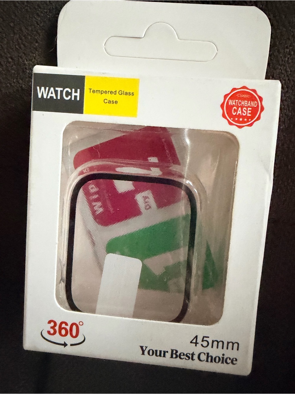Tempered Glass 45mm Apple Watch Case - Clear